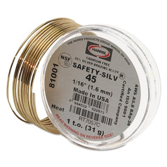 Harris 4535 Safety-Silv 45 High Silver Brazing Alloy Wire 1/16 Inch 5 Troy Oz