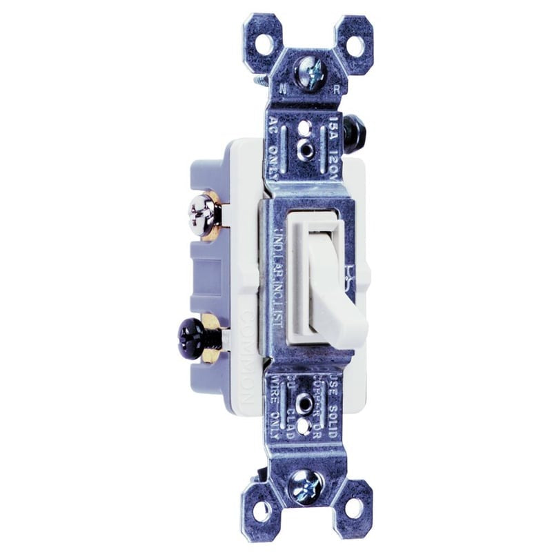 LEGRAND Legrand 663-WG 3-Way Self-Grounding Toggle Switch 1/2 hp (1 Gang)