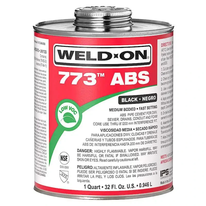 WELD-ON Weld-on 107730331 Abs Pipe Cement 1 Pint Low Voc