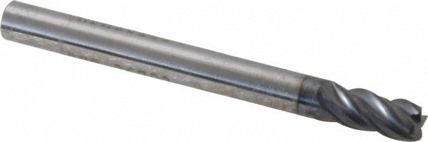 KYOCERA SGS PRECISION TOOLS Sgs 36722 Corner Radius End Mill 3/16 in 4 Flute Solid Carbide