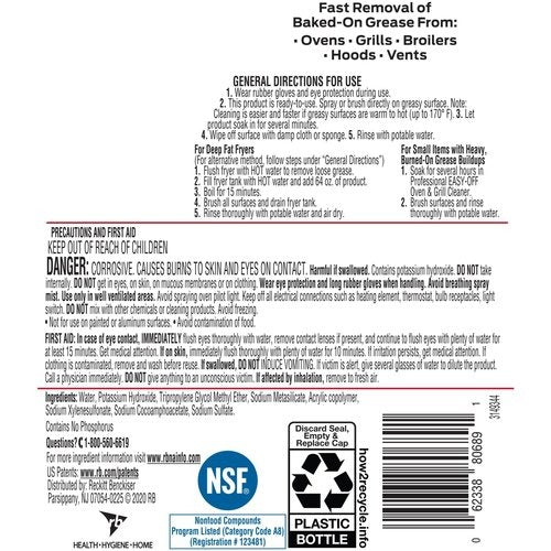 RECKITT Reckitt RAC80689 Easy-Off Oven/Grill Cleaner (64 fl oz)