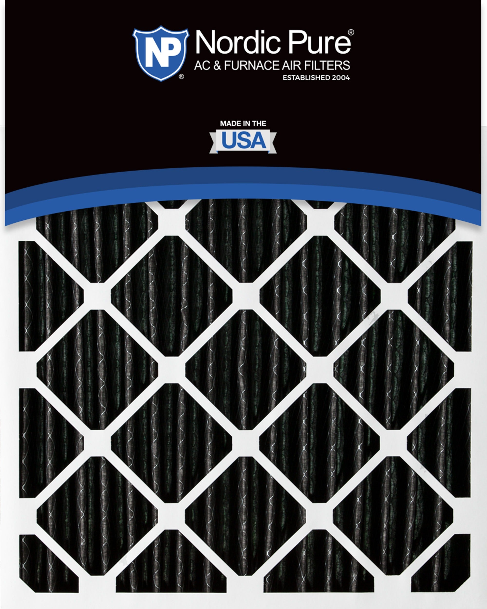 NORDIC PURE Nordic Pure 20x25x4PM12C-2 Pleated Carbon Air Filter Merv 12