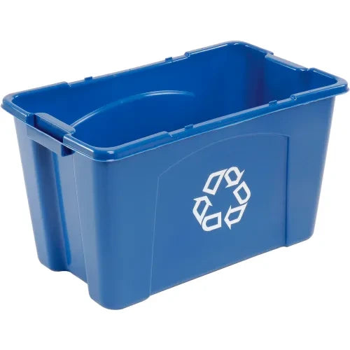 RUBBERMAID Rubbermaid FG571873BLUE 18 Gal Handle Recycled Box With Universal Symbol (18 Gal)