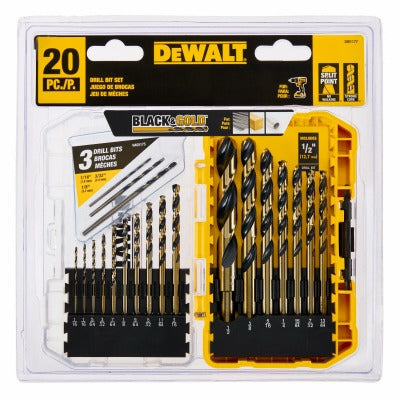 DEWALT Dewalt Accessories DW1177 Black Oxide Drill Bit Set 20pc