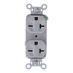 Legrand 5862GRY Pass & Seymour 20A 250V Duplex Receptacle Gray