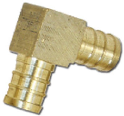SHARKBITE Sharkbite UC248LFA 1/2 Inch Brass Barb Insert Elbow Pex 90 Degree