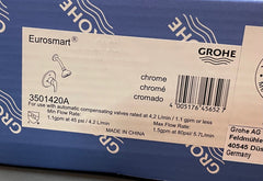 GROHE 3501420A Euosmart Chrome Pressure Balance Tub/Shower Valve Combo Trim Only