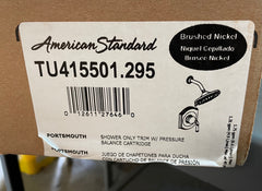 American Standard TU415501.295 Portsmouth Brushed Nickel Shower Trim with Pressure Balance Cartridge