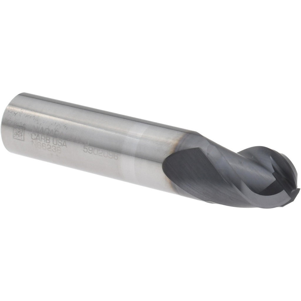 SECO TOOLS Seco 17003800 Ball End Mill 1/2 in 3 Flute Solid Carbide Altin