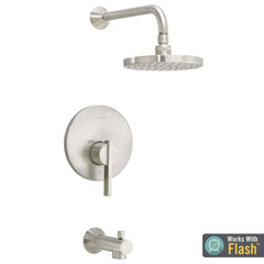 American Standard T431502.295 Boulevard Brushed Nickel Pressure Balance Bath/Shower Trim Kit