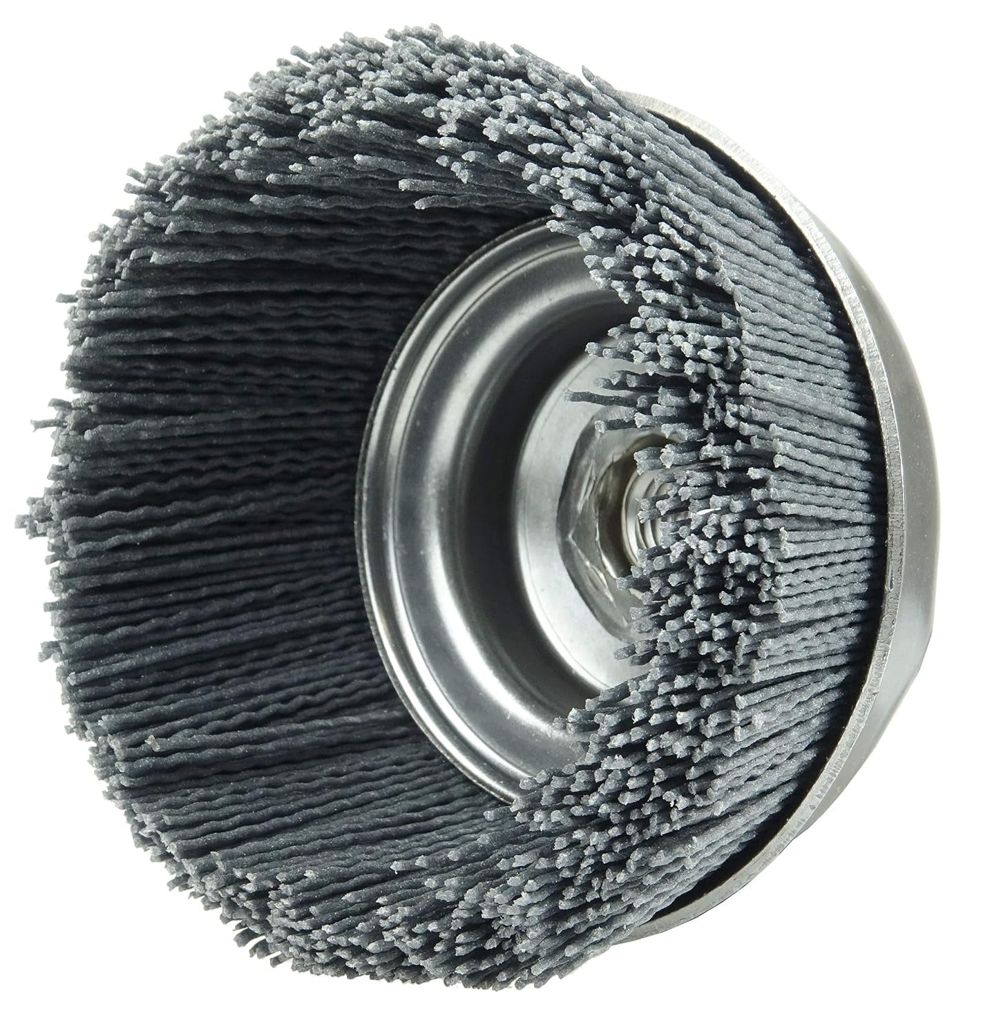 WEILER Weiler 14576 Nylox Cup Brush .040/120 Grit 5 inch (5/8-11 UNC Nut)