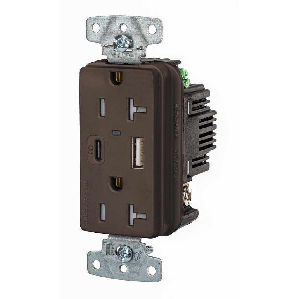 HUBBELL Hubbell Wiring Device-kellems USB20ACPD Usb Receptacle 20A