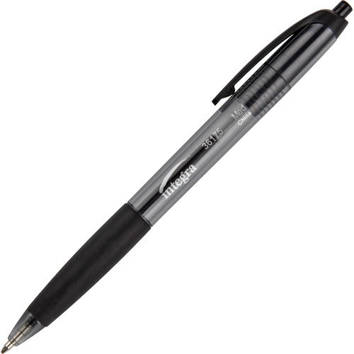 INTEGRA Integra ITA36175 Retractable Ballpoint Pen Black Dozen