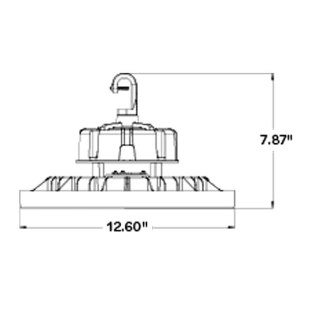 HALCO LIGHTING Halco Lighting 30253 HoverBay Round Highbay 150W (120Â°) HRHB-150-CS-U-BL