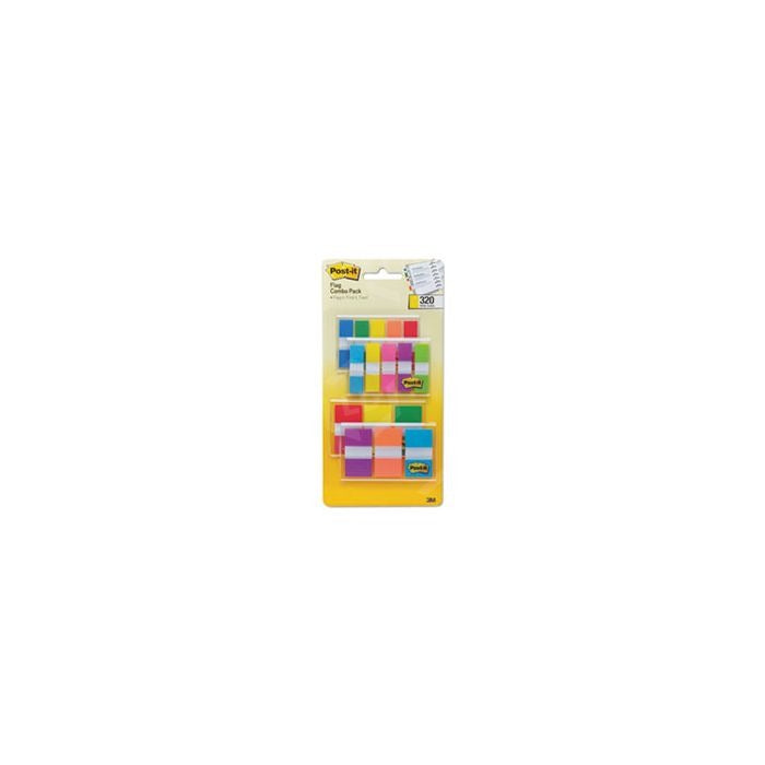 3M 3M MMM683XL1 Flags ValuPak 1/2 inches & 1 inches Assorted Pack 320 Pack (683XL1)