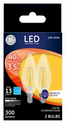 GE G E Lighting 23155 Led Candelabra Bulb 3.5W 2700K 2 Pack