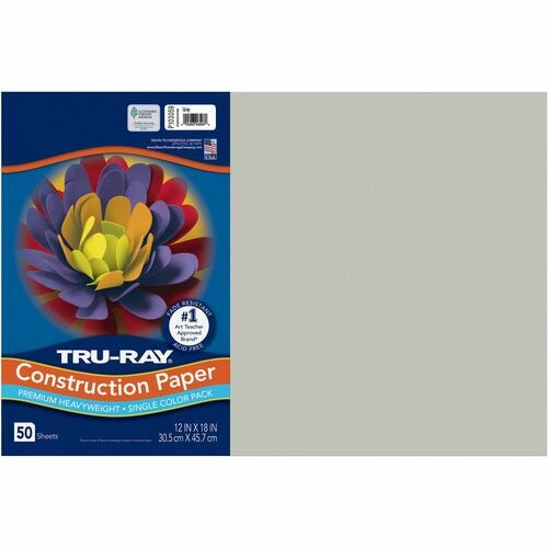 PACON Pacon PAC103059 Gray Construction Paper 12x18 in 50-pack