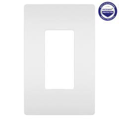 Pass & Seymour RWP26W Wallplate 1 Gang Polycarbonate White Screwless