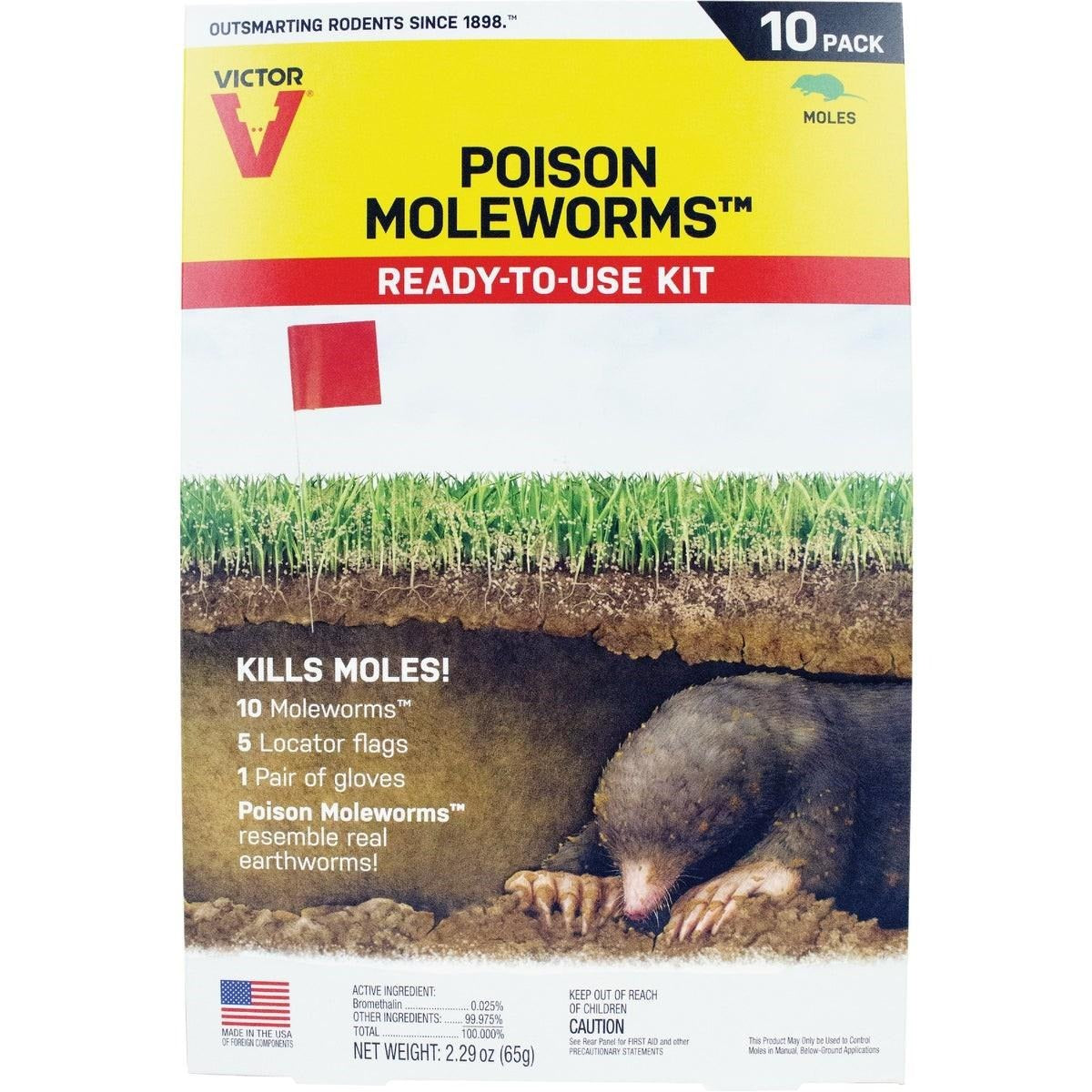 VICTOR Victor M6009 Poison Moleworms Mole Killer (10-Pack)