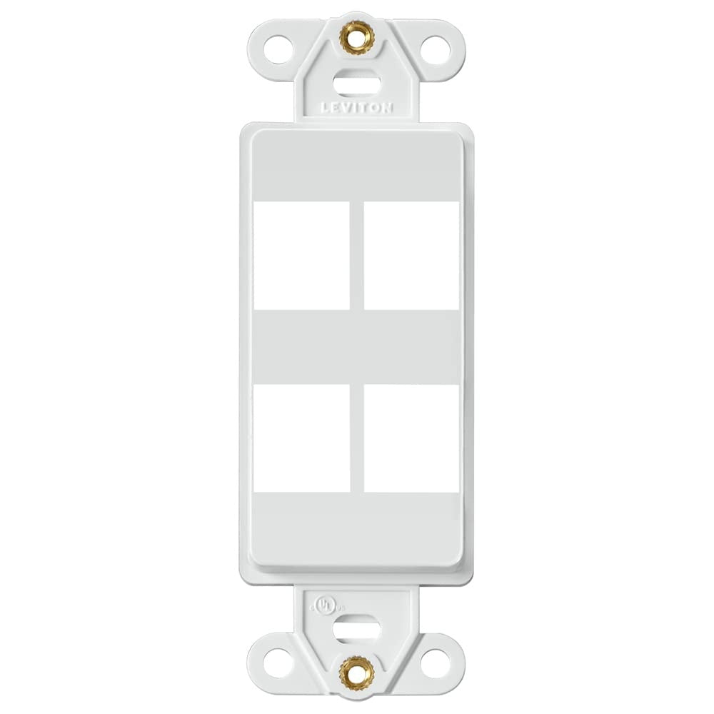 LEVITON Leviton 41644-W Quickport Decora Insert 4-port White