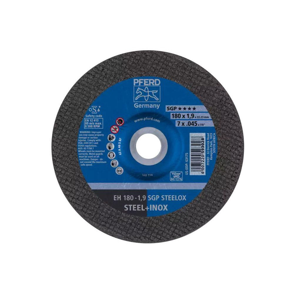 PFERD Pferd 63175 Type 27 Type 42 Grinding Wheel 4.5in 46 Grit