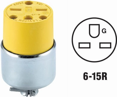 LEVITON Leviton Mfg Co 000-615CA-000 Armored Straight Blade Connector