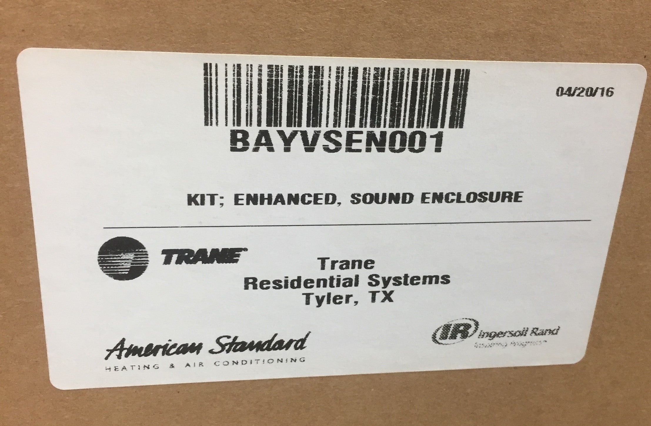 Trane BAYVSEN001 Enhanced Sound Enclosure Kit