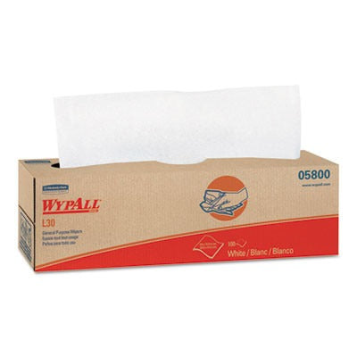 KIMBERLY-CLARK Kimberly-Clark KCC05800 Wypall L30 Wipers 9.8 x 16.4 in 8 Boxes of 100 Replacement KCC05800
