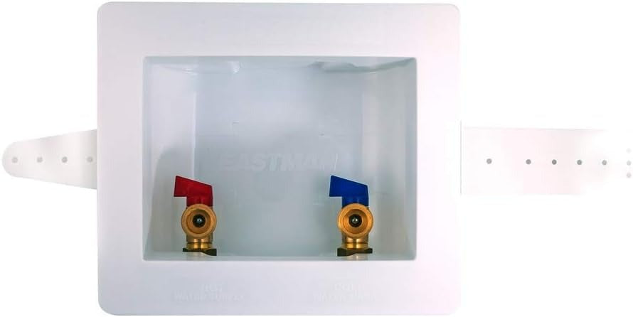 EASTMAN Eastman 60248 Center drain washing machine outlet box 1/2 in sweat x 3/4 in MHT (recessed)