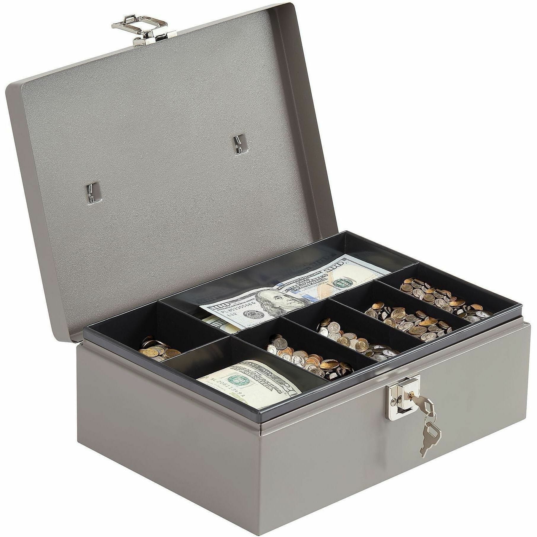 SPARCO Sparco SPR15501 Cash Box with Latch Lock (11 x 7-3/4 x 4-3/4 inches)