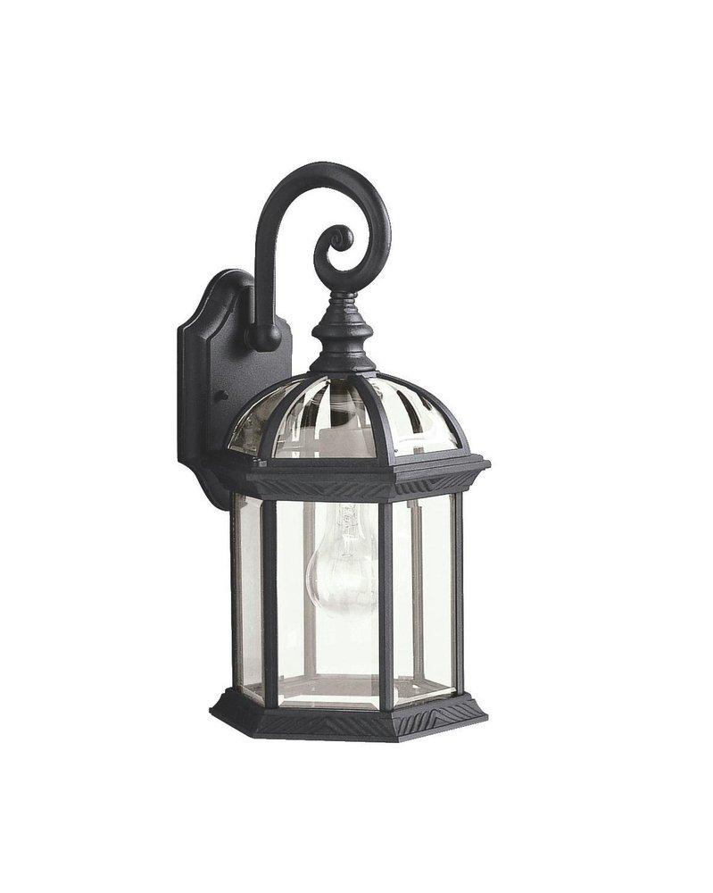 Kichler 9735BK Barrie 8 in. 100 W 1-Light Medium Wall Lantern in Black