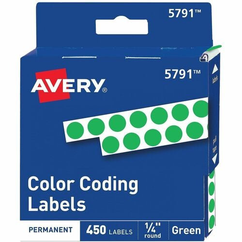 AVERY Avery AVE05791 Round Color-coding Labels Green 450 Pack