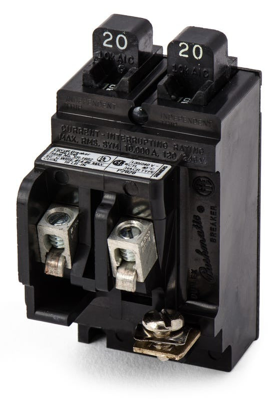 SIEMENS Siemens P2020 Pushmatic Circuit Breaker Replacement 20 A 120/240 V AC (2-pole) D473279