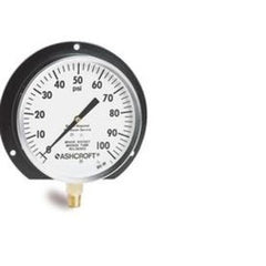 Ashcroft 45W1000H02LXAP15 Pressure Gauge 1000 15PSI 4-1/2 Diameter 1/4 NPT Lower Bourdon Tube Stem Mount