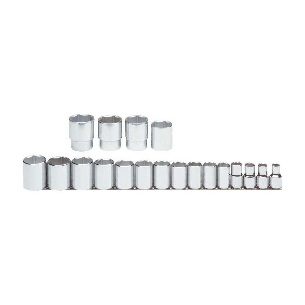PROTO Proto J54109 19 Pc 1/2 in Drive Socket Set 6 Point