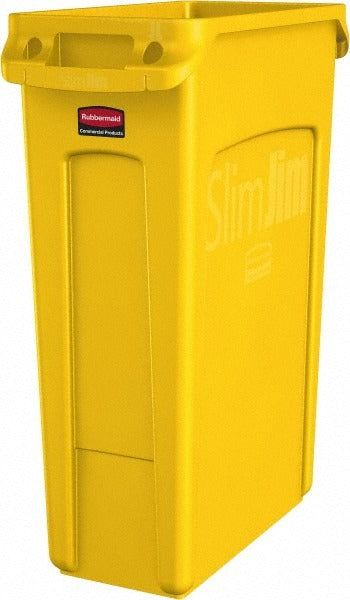 RUBBERMAID Rubbermaid 1956188 Rectangular Trash Can 23 Gal Yellow
