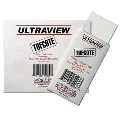 Dynaflux UVT01 Tufcote Dual Purpose Safety/Cover Lens 2 in x 4-1/4 in Polycarbonate Clear