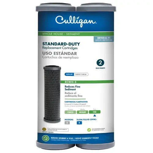 CULLIGAN CULLIGAN SCWH-5 Sediment Whole House Water Filter Cartridge 2-Pack