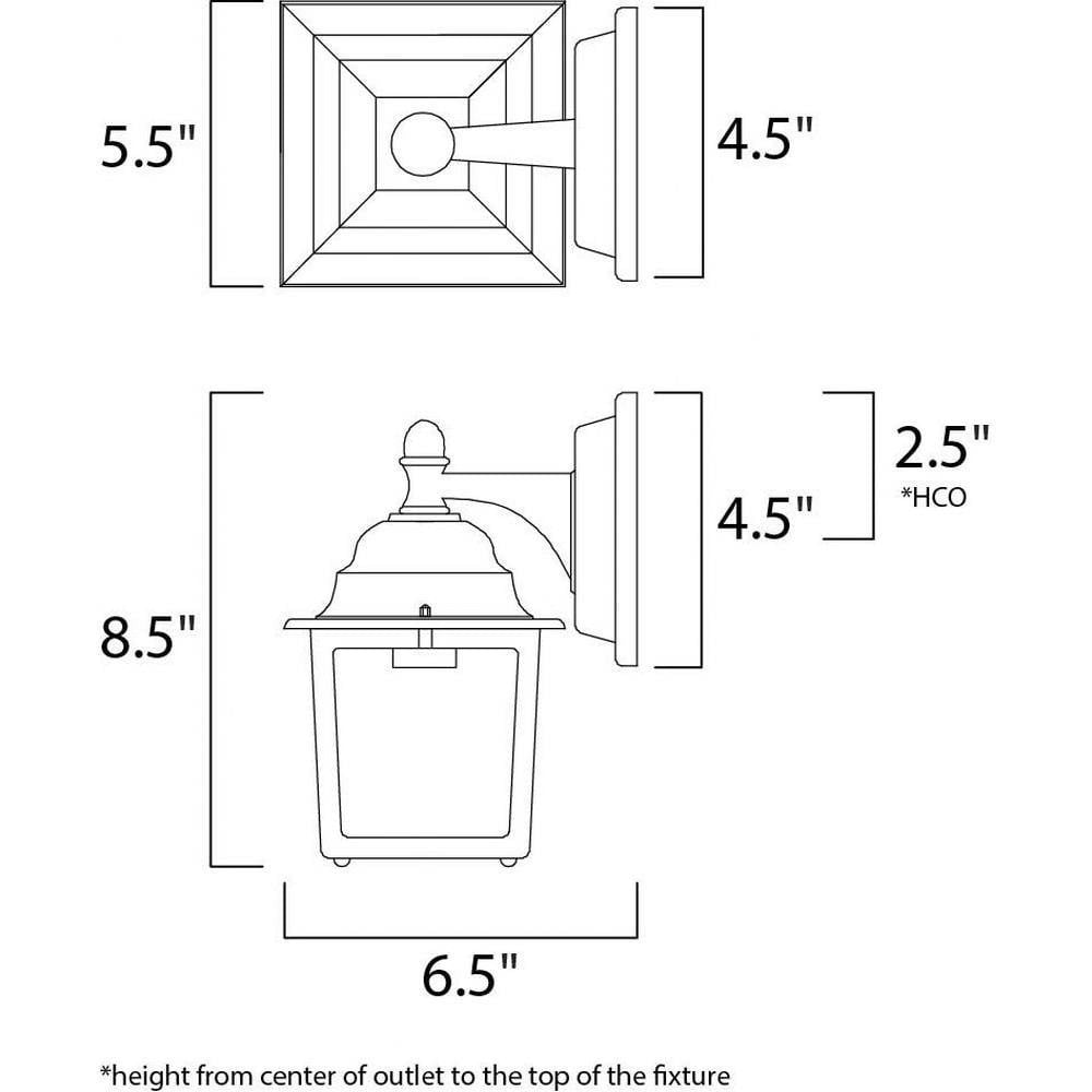 MAXIM LIGHTING Maxim Lighting 66924BK Builder Cast LED 9W (8.5 in) Outdoor Wall Mount