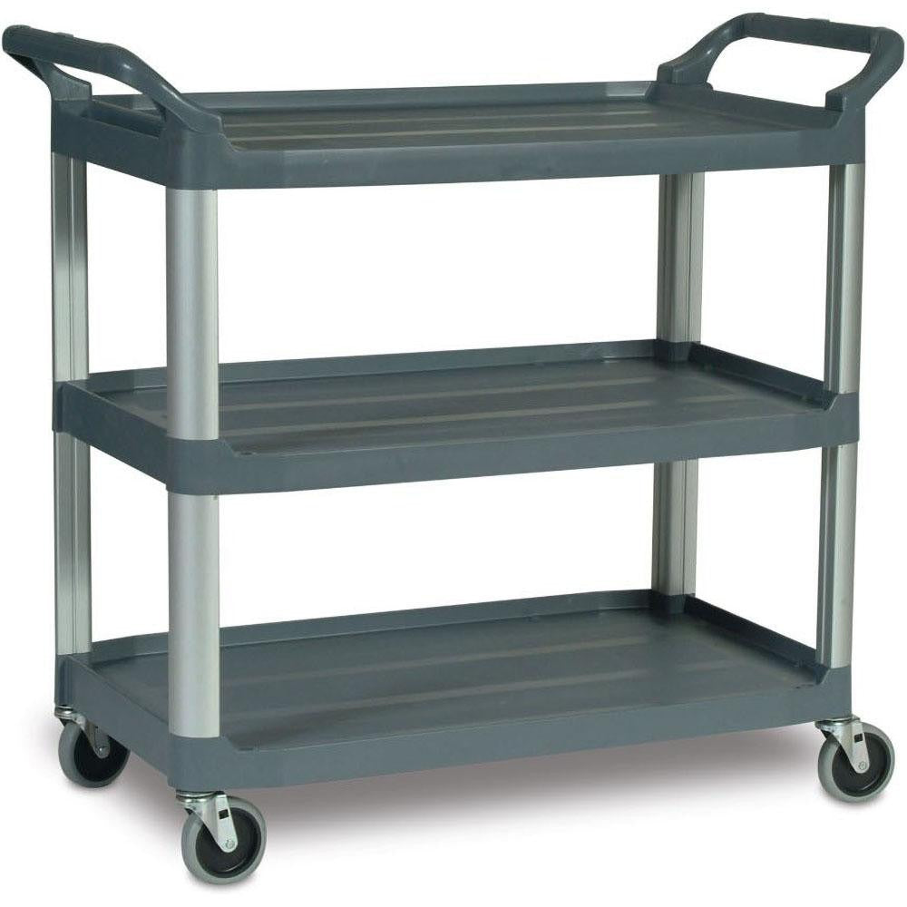 RUBBERMAID Rubbermaid FG409100GRAY Utility Cart 3 Shelf Gray