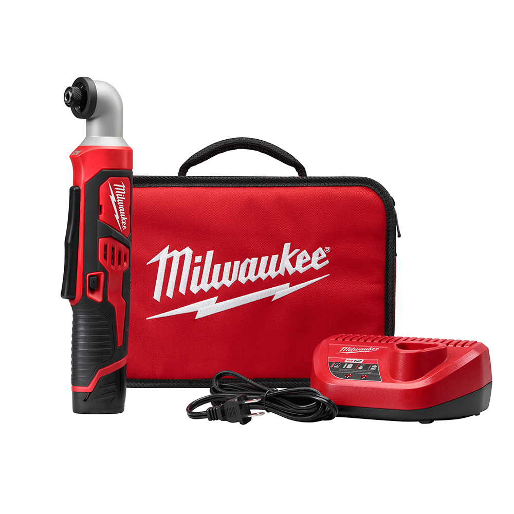 Milwaukee 2467-21 M12 1/4 Hex Right Angle Impact Driver Kit