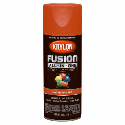 KRYLON Krylon K02756007 Matte Spray Paint Primer 12 Oz Fire Red