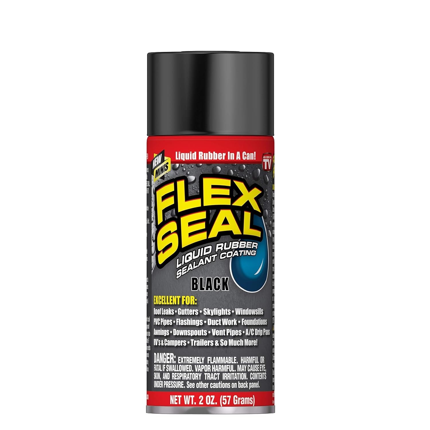 FLEX SEAL Flex Seal FSBLKMINI Mini Spray Rubber Sealant 2 oz (Each)