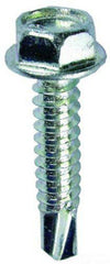 L.H. Dottie TEKHW10112 Hex Washer Head Self Drilling Screw #10 x 1-1/2 Inch Zinc Plated Steel