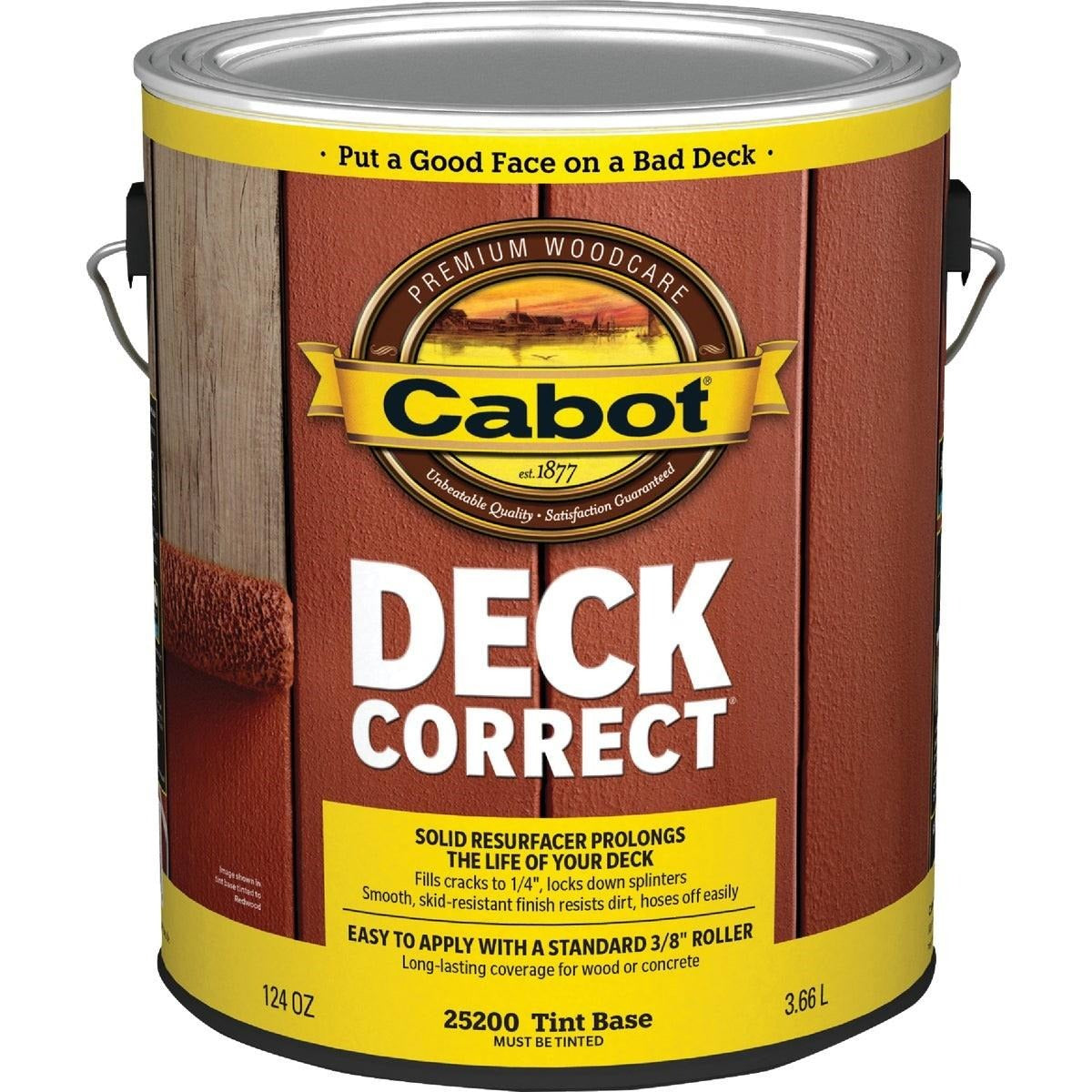 CABOT CABOT 140.0025200.007 DeckCorrect Tint Base Wood Deck Resurfacer 1 Gal