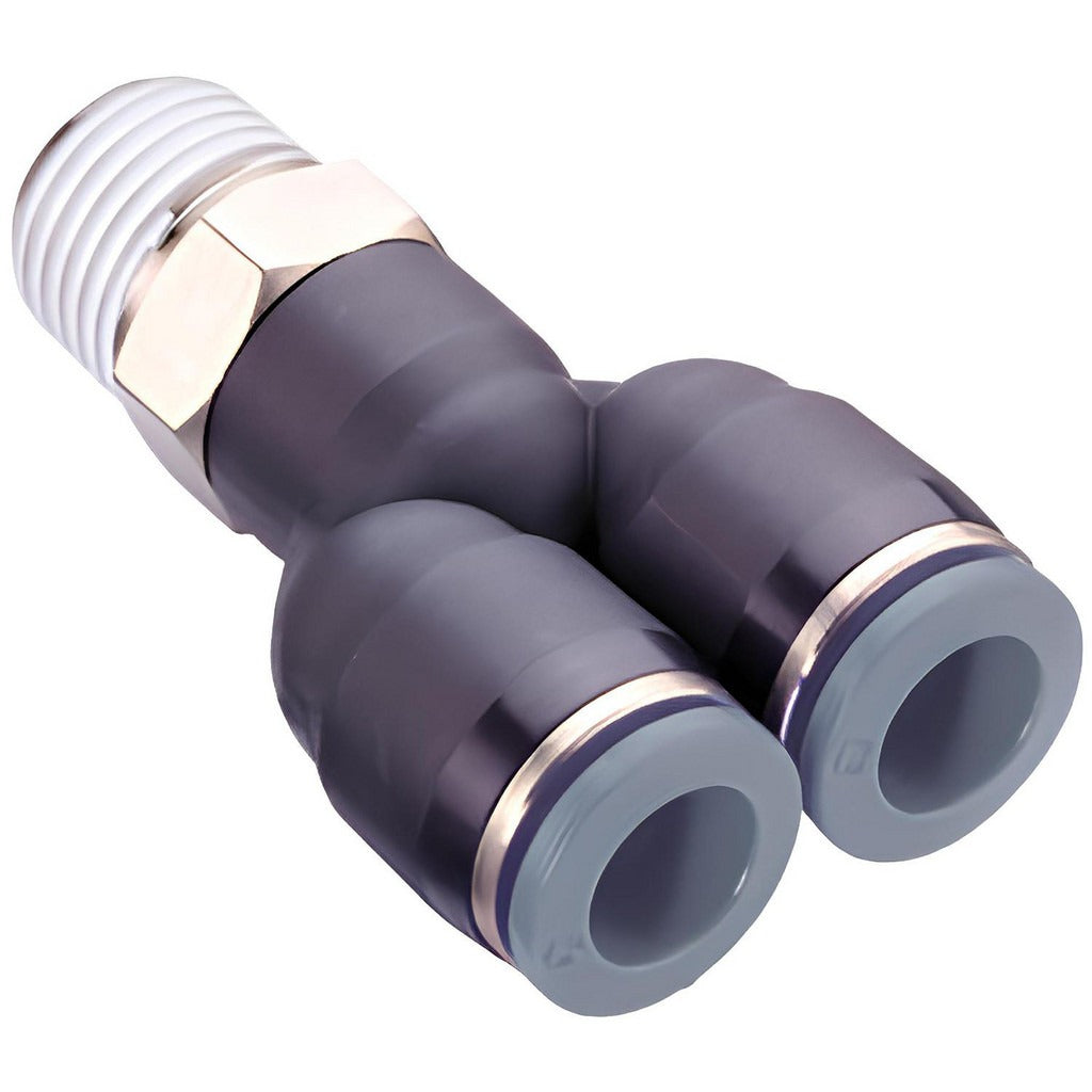 NORGREN Norgren C24880218 Swivel Y Adapter 5/32 in Od 1/8 Nptf Brass