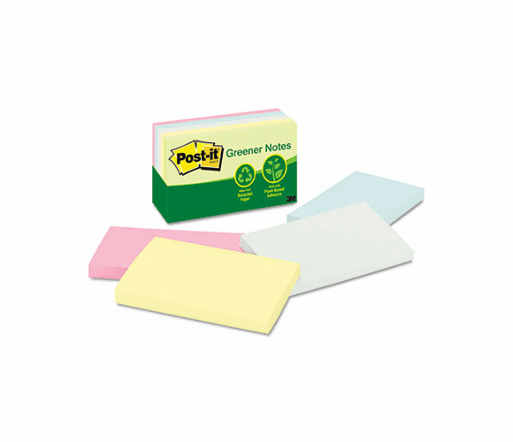 3M 3M MMM655RPA Post-it Greener Notes 3 x 5 5-pack