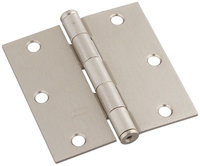 NATIONAL HARDWARE National Mfg N830-250 Satin Nickel Door Hinges 3in 15 Pack