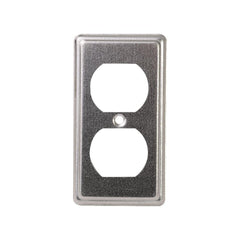 DiversiTech PI366 Duplex Receptacle Cover 4-1/4 x 2-11/32 in Plated Steel