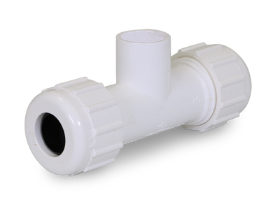 Everflow 375CT112 1-1/2 PVC Compression Tee Solvent Branch NSF Approved